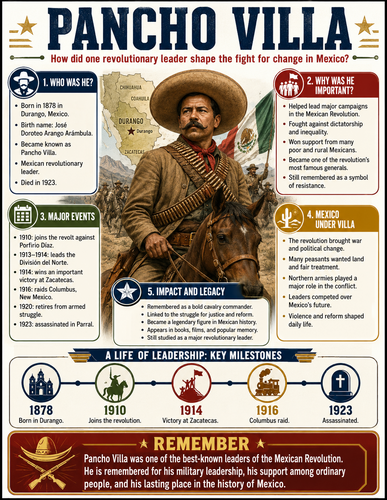 Pancho Villa I Historical Figures I Infographic