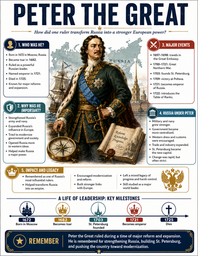 Peter the Great I Historical Figures I Infographic
