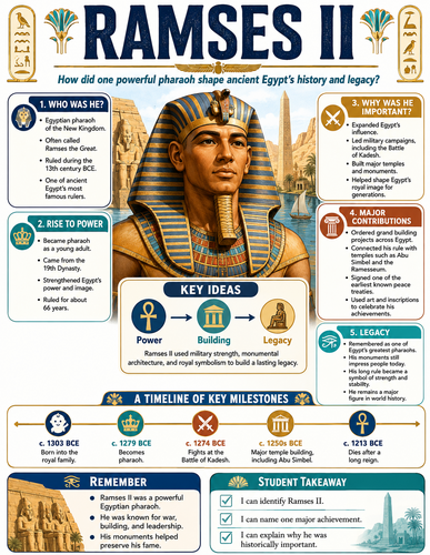 Ramses II I Historical Figures I Infographic