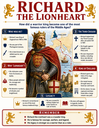 Richard the Lionheart I Historical Figures I Infographic