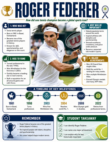 Roger Federer I Historical Figures I Infographic