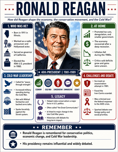 Ronald Reagan I Historical Figures I Infographic