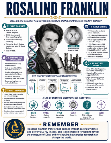 Rosalind Franklin I Historical Figures I Infographic