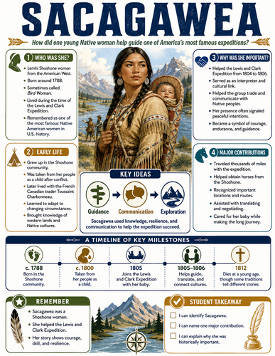 Sacagawea I Historical Figures I Infographic