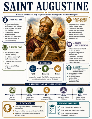 Saint Augustine I Historical Figures I Infographic