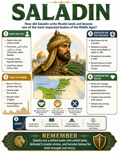 Saladin I Historical Figures I Infographic