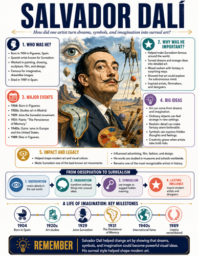 Salvador Dalí I Historical Figures I Infographic