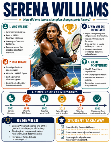 Serena Williams I Historical Figures I Infographic