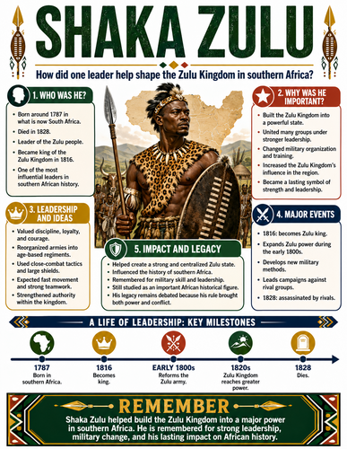 Shaka Zulu I Historical Figures I Infographic