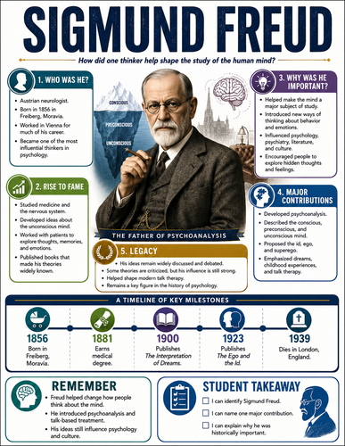Sigmund Freud I Historical Figures I Infographic