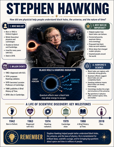 Stephen Hawking I Historical Figures I Infographic