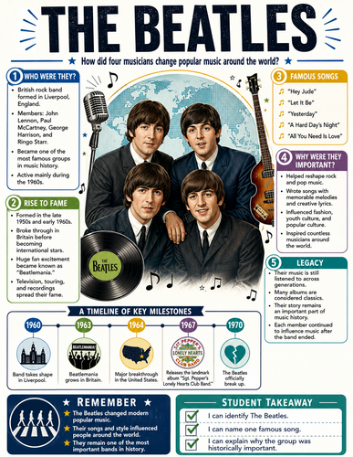 The Beatles I Historical Figures I Infographic