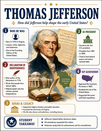 Thomas Jefferson I Historical Figures I Infographic