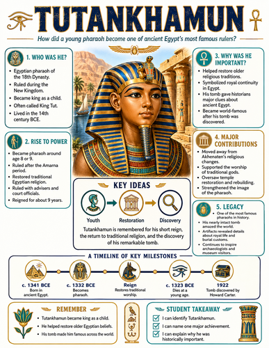 Tutankhamun I Historical Figures I Infographic