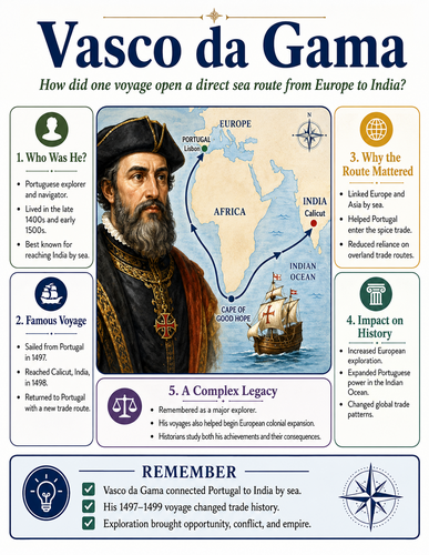 Vasco da Gama I Historical Figures I Infographic