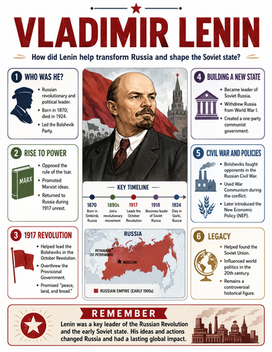 Vladimir Lenin I Historical Figures I Infographic