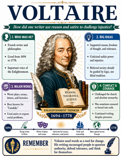 Voltaire I Historical Figures I Infographic