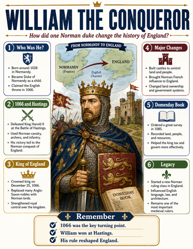 William the Conqueror I Historical Figures I Infographic