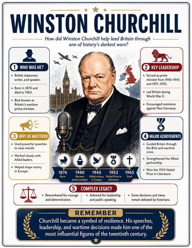 Winston Churchill I Historical Figures I Infographic