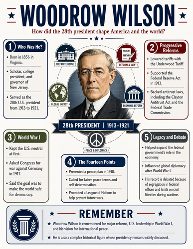 Woodrow Wilson I Historical Figures I Infographic