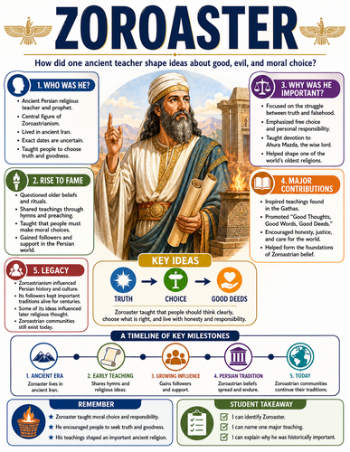 Zoroaster I Historical Figures I Infographic