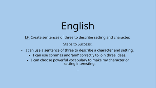 Sentences of three / Power of three