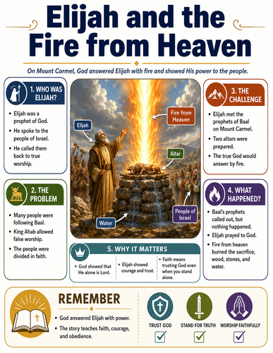 Elijah and the Fire from Heaven I The Bible I Infographic