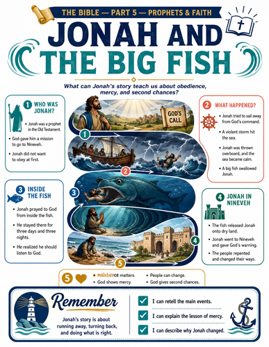 Jonah and The Big Fish I The Bible I Infographic