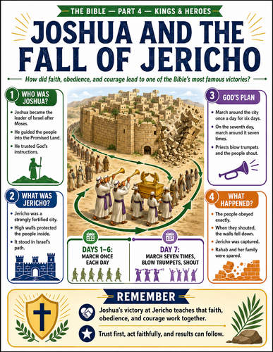 Joshua and the Fall of Jericho I The Bible I Infographic