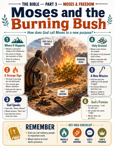 Moses and the Burning Bush I The Bible I Infographic