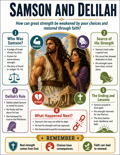Samson and Delilah I The Bible I Infographic
