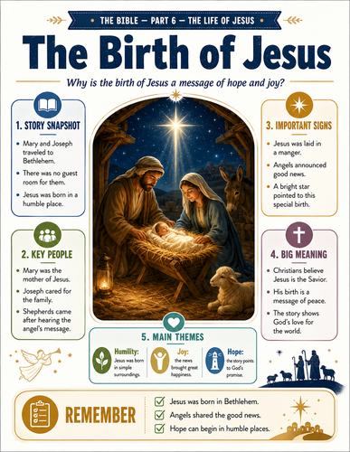 The Birth of Jesus I The Bible I Infographic