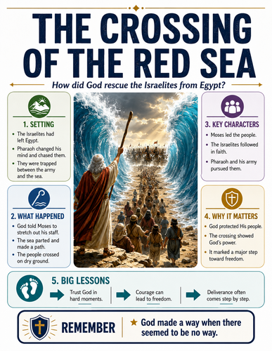 The Crossing of the Red Sea I The Bible I Infographic