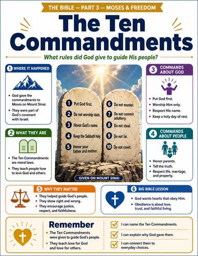 The Ten Commandments I The Bible I Infographic