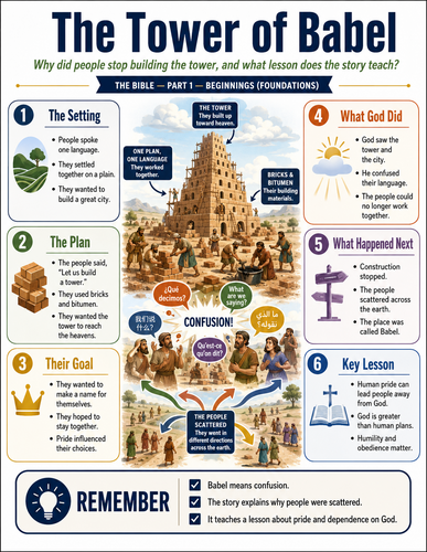 The Tower of Babel I The Bible I Infographic