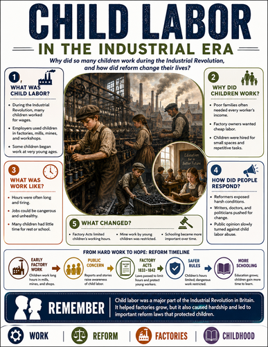 Child Labor in the Industrial Era I Infographic