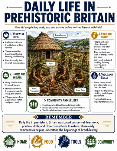 Daily Life in Prehistoric Britain I Infographic