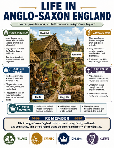 Life in Anglo-Saxon England I Infographic