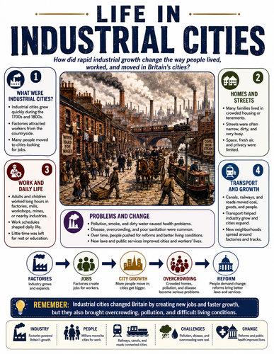 Life in Industrial Cities I Infographic