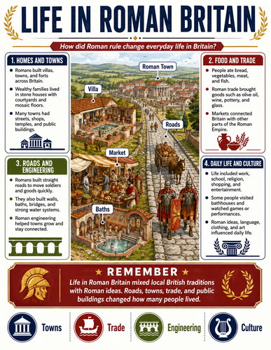 Life in Roman Britain I Infographic
