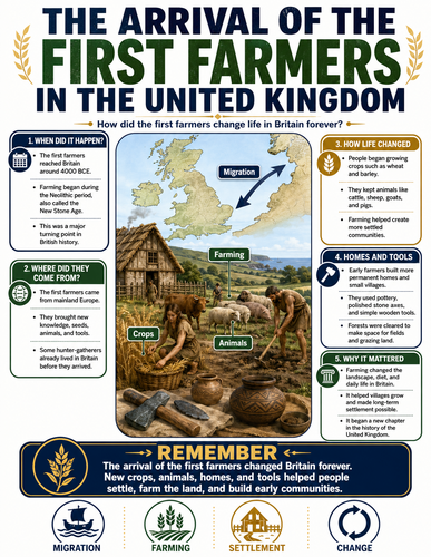 The Arrival of the First Farmers in the United Kingdom I Infographic