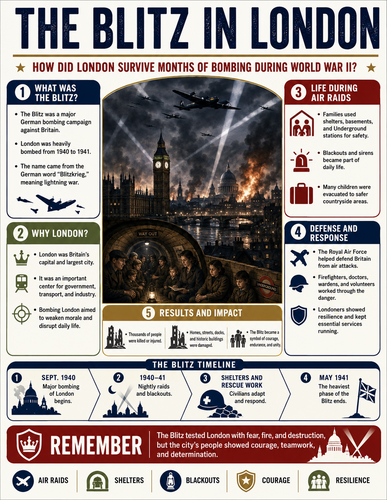 The Blitz in London I Infographic