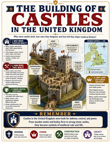 the Building of Castles in the United Kingdom I Infographic