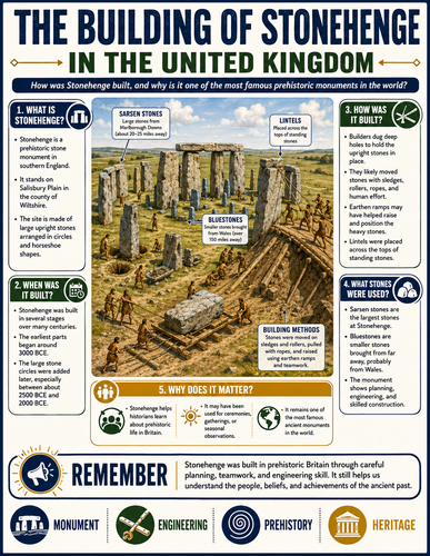 The Building of Stonehenge in the United Kingdom I Infographic