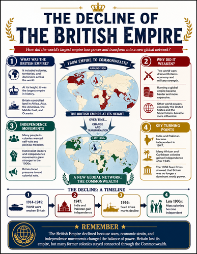 The Decline of the British Empire I Infographic