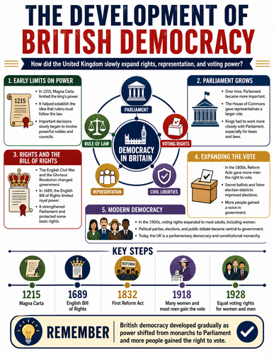 The Development of British Democracy I Infographic