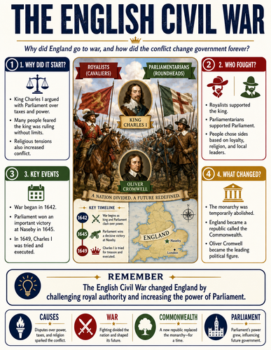 The English Civil War I Infographic