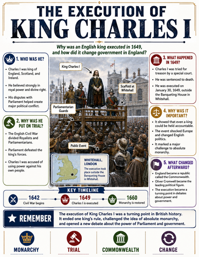 The Execution of King Charles I I Infographic