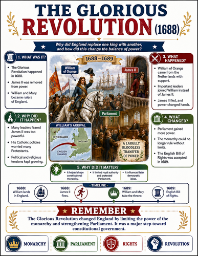 The Glorious Revolution I Infographic