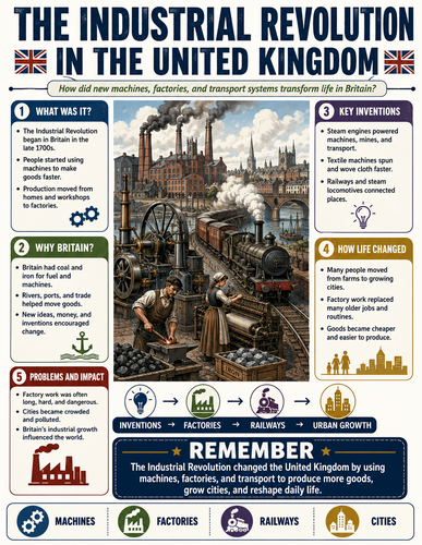 The Industrial Revolution in the United Kingdom I Infographic